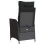 Garten-Liegesessel mit schwarzen Kunststoff-Rattan-Kissen. von , Gartenstühle - Ref: Foro24-365257, Preis: 127,99 €, Rabatt: %