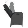 Sillón reclinable de jardín con cojines ratán sintético negro de , Sillas de jardín - Ref: Foro24-365257, Precio: 133,51 €, D...