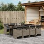 Garden dining set 9 pieces and gray synthetic rattan cushions by , Garden sets - Ref: Foro24-3210560, Price: 621,27 €, Discou...