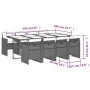 Garden dining set 9 pieces and gray synthetic rattan cushions by , Garden sets - Ref: Foro24-3210560, Price: 711,49 €, Discou...