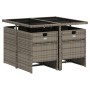 5-piece garden dining set with gray synthetic rattan cushions by , Garden sets - Ref: Foro24-3210536, Price: 276,85 €, Discou...