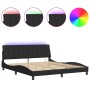 Estructura de cama con luces LED terciopelo negro 180x200 cm de , Camas y somieres - Ref: Foro24-3213795, Precio: 259,71 €, D...