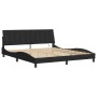 Estructura de cama con luces LED terciopelo negro 180x200 cm de , Camas y somieres - Ref: Foro24-3213795, Precio: 259,71 €, D...