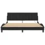 Bed frame with black velvet LED lights 180x200 cm by , Beds and slatted bases - Ref: Foro24-3213795, Price: 253,33 €, Discoun...