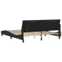 Estructura de cama con luces LED terciopelo negro 180x200 cm de , Camas y somieres - Ref: Foro24-3213795, Precio: 259,71 €, D...