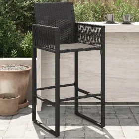 Hochstühle für den Garten, 2 Stück, schwarzes Kunststoff-Rattan von , Gartenstühle - Ref: Foro24-368702, Preis: 159,31 €, Rab...