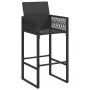 High garden stools 2 units black synthetic rattan by , Garden chairs - Ref: Foro24-368702, Price: 159,67 €, Discount: %