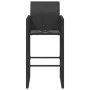 High garden stools 2 units black synthetic rattan by , Garden chairs - Ref: Foro24-368702, Price: 159,67 €, Discount: %