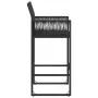 High garden stools 2 units black synthetic rattan by , Garden chairs - Ref: Foro24-368702, Price: 159,67 €, Discount: %