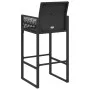 High garden stools 2 units black synthetic rattan by , Garden chairs - Ref: Foro24-368702, Price: 159,67 €, Discount: %