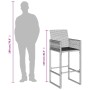 High garden stools 2 units black synthetic rattan by , Garden chairs - Ref: Foro24-368702, Price: 153,36 €, Discount: %