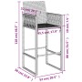 High garden stools 2 units black synthetic rattan by , Garden chairs - Ref: Foro24-368702, Price: 153,36 €, Discount: %