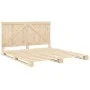 Solid pine wood bed frame with headboard 200x200cm by , Beds and slatted bases - Ref: Foro24-3281555, Price: 240,72 €, Discou...