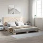 Solid pine wood bed frame with headboard 200x200cm by , Beds and slatted bases - Ref: Foro24-3281555, Price: 240,72 €, Discou...