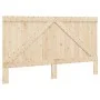 Solid pine wood bed frame with headboard 200x200cm by , Beds and slatted bases - Ref: Foro24-3281555, Price: 240,72 €, Discou...