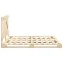 Solid pine wood bed frame with headboard 200x200cm by , Beds and slatted bases - Ref: Foro24-3281555, Price: 240,72 €, Discou...
