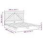 Solid pine wood bed frame with headboard 200x200cm by , Beds and slatted bases - Ref: Foro24-3281555, Price: 240,72 €, Discou...