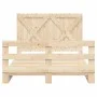 Solid pine wood bed frame with headboard 140x200 cm by , Beds and slatted bases - Ref: Foro24-3281576, Price: 219,40 €, Disco...