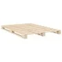 Solid pine wood bed frame with headboard 140x200 cm by , Beds and slatted bases - Ref: Foro24-3281576, Price: 219,40 €, Disco...