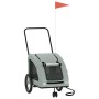 Fahrradanhänger für Haustiere, Eisen, grauer Oxford-Stoff. von , Kinderwagen für Haustiere - Ref: Foro24-93979, Preis: 114,25...