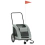 Fahrradanhänger für Haustiere, Eisen, grauer Oxford-Stoff. von , Kinderwagen für Haustiere - Ref: Foro24-93979, Preis: 114,25...