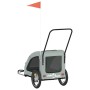 Fahrradanhänger für Haustiere, Eisen, grauer Oxford-Stoff. von , Kinderwagen für Haustiere - Ref: Foro24-93979, Preis: 114,25...