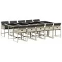 Set de comedor de jardín 11 pzas y cojines ratán sintético gris de , Conjuntos de jardín - Ref: Foro24-3278062, Precio: 792,5...