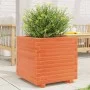 Solid pine wood planter in brown wax 50x50x49.5 cm by , Pots and planters - Ref: Foro24-3282516, Price: 133,17 €, Discount: %