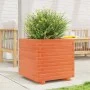 Solid pine wood planter in brown wax 50x50x49.5 cm by , Pots and planters - Ref: Foro24-3282516, Price: 133,17 €, Discount: %