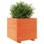 Solid pine wood planter in brown wax 50x50x49.5 cm by , Pots and planters - Ref: Foro24-3282516, Price: 133,17 €, Discount: %