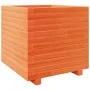 Solid pine wood planter in brown wax 50x50x49.5 cm by , Pots and planters - Ref: Foro24-3282516, Price: 133,17 €, Discount: %