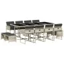 Set comedor jardín y cojines 13 pzas ratán sintético gris claro de , Conjuntos de jardín - Ref: Foro24-3278110, Precio: 740,5...