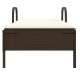 Lounger with wheels and brown synthetic rattan cushion by , Loungers - Ref: Foro24-368309, Price: 171,41 €, Discount: %