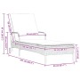 Lounger with wheels and brown synthetic rattan cushion by , Loungers - Ref: Foro24-368309, Price: 163,86 €, Discount: %