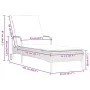 Lounger with wheels and brown synthetic rattan cushion by , Loungers - Ref: Foro24-368309, Price: 171,41 €, Discount: %