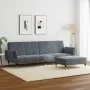 Zweiplätziges Schlafsofa mit dunkelgrauem Samthocker. von , Sofas - Ref: Foro24-3258152, Preis: 374,60 €, Rabatt: %