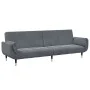 Two-seater sofa bed with dark gray velvet ottoman by , Sofas - Ref: Foro24-3258152, Price: 374,60 €, Discount: %
