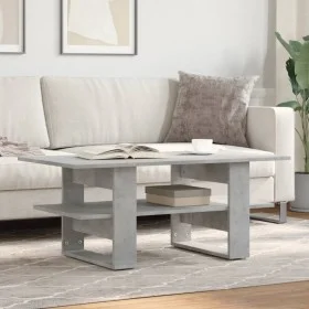 Engineered wood gray concrete coffee table 102x55x42 cm by , Coffee table - Ref: Foro24-823265, Price: 56,54 €, Discount: %
