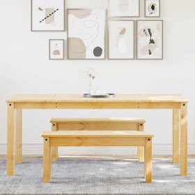 Juego de comedor Panama 3 pzas madera maciza de pino