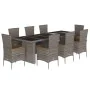 Garten-Essgruppe, 9-teilig, mit grauen Polstern aus synthetischem Rattan. von , Gartensets - Ref: Foro24-3277553, Preis: 920,...