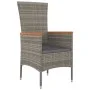 Garden dining set 9 pieces and gray synthetic rattan cushions by , Garden sets - Ref: Foro24-3277553, Price: 920,11 €, Discou...
