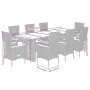 Garden dining set 9 pieces and gray synthetic rattan cushions by , Garden sets - Ref: Foro24-3277553, Price: 920,11 €, Discou...