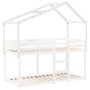 Massives weißes Kinderbett aus Holz 203x95,5x142 cm von , Zubehör für Betten und Lattenroste - Ref: Foro24-846941, Preis: 76,...