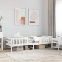 Solid white pine wood bed frame 90x200 cm by , Beds and slatted bases - Ref: Foro24-846974, Price: 157,12 €, Discount: %