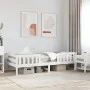 Solid white pine wood bed frame 90x200 cm by , Beds and slatted bases - Ref: Foro24-846974, Price: 154,07 €, Discount: %