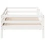 Solid white pine wood bed frame 90x200 cm by , Beds and slatted bases - Ref: Foro24-846974, Price: 154,07 €, Discount: %