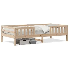 Solid pine wood bed frame 80x200 cm by , Beds and slatted bases - Ref: Foro24-846976, Price: 100,38 €, Discount: %