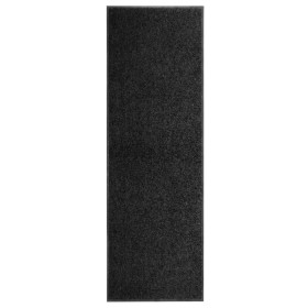 Felpudo lavable negro 60x180 cm