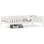 Solid white pine wood bed frame 75x190 cm by , Beds and slatted bases - Ref: Foro24-846983, Price: 99,60 €, Discount: %