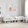 Solid white pine wood bed frame 75x190 cm by , Beds and slatted bases - Ref: Foro24-846983, Price: 99,60 €, Discount: %